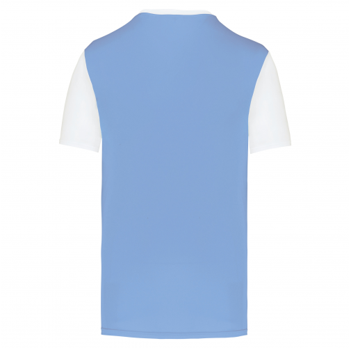 sky blue / white Camiseta manga corta bicolor adulto
