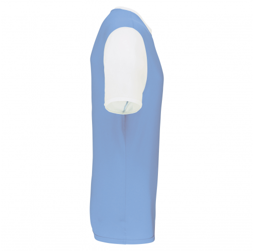 sky blue / white Camiseta manga corta bicolor adulto