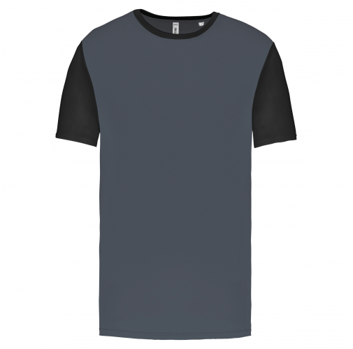 sporty grey / black Camiseta manga corta bicolor adulto