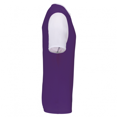 sporty purple / white Camiseta manga corta bicolor adulto