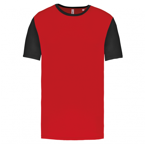 sporty red / black Camiseta manga corta bicolor adulto