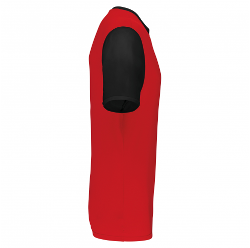 sporty red / black Camiseta manga corta bicolor adulto