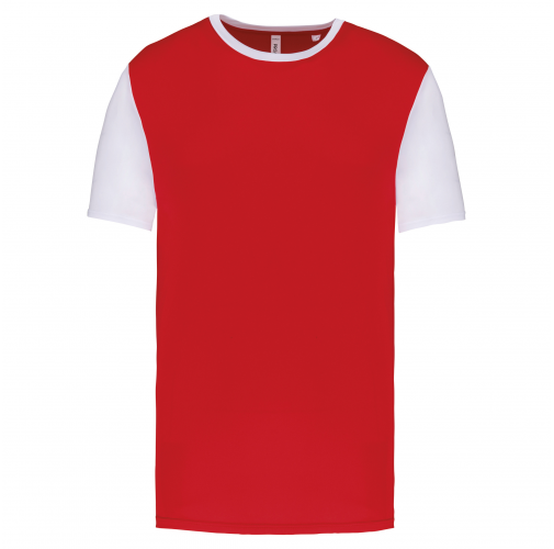 sporty red / white Camiseta manga corta bicolor adulto