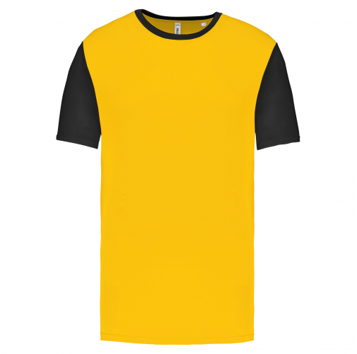 sporty yellow / black Camiseta manga corta bicolor adulto