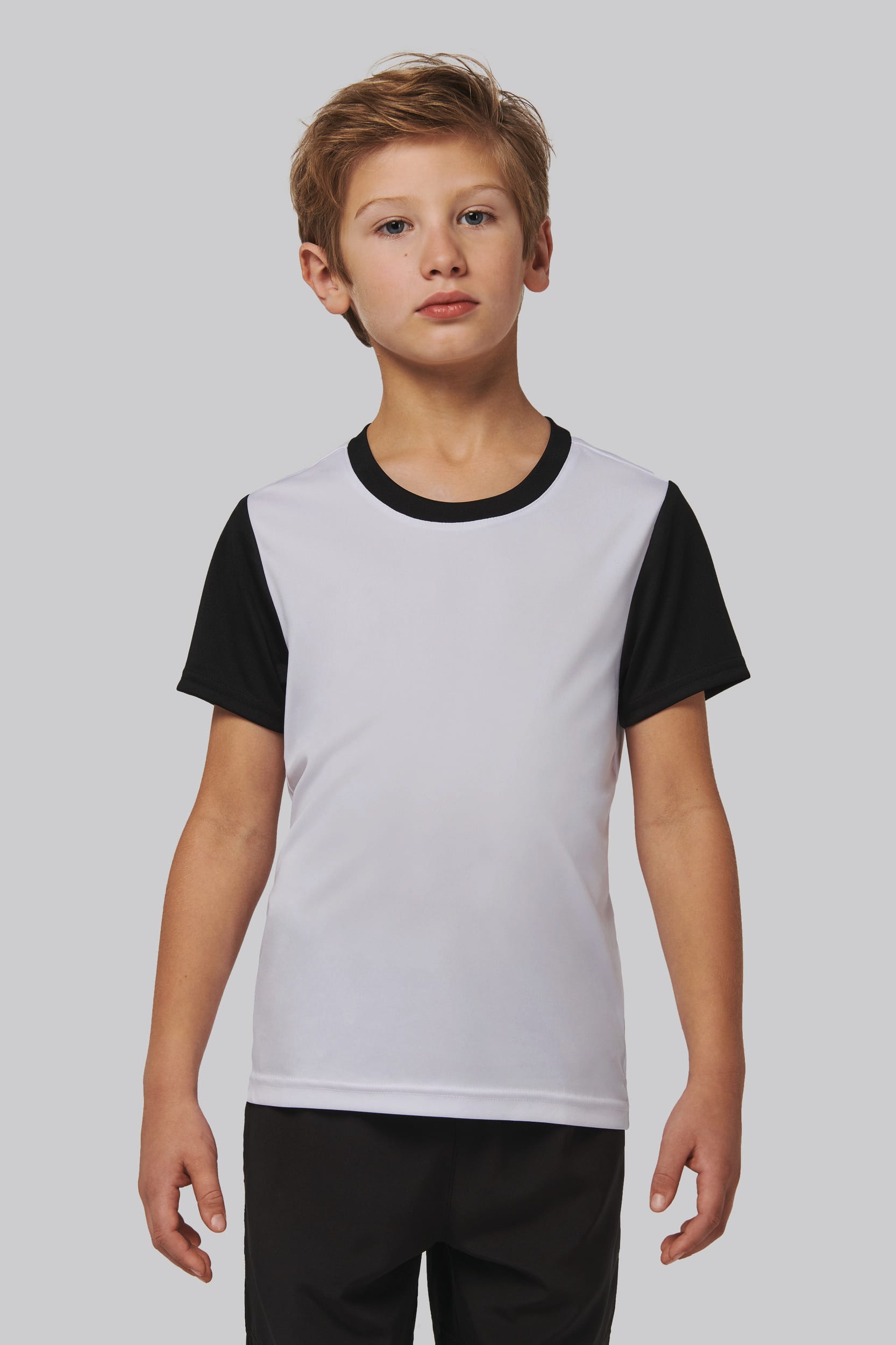 Camiseta manga corta bicolor niños