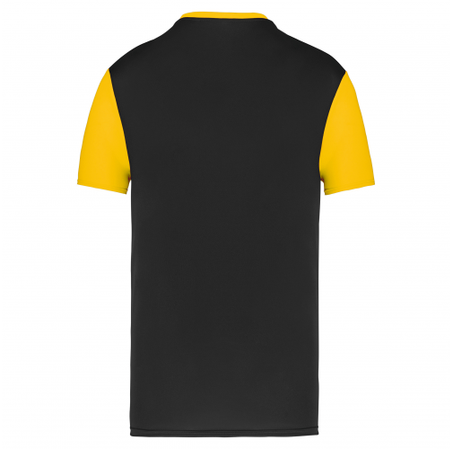 black / sporty yellow Camiseta manga corta bicolor niños