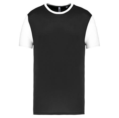 black / white Camiseta manga corta bicolor niños