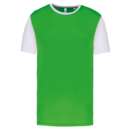 green / white Camiseta manga corta bicolor niños