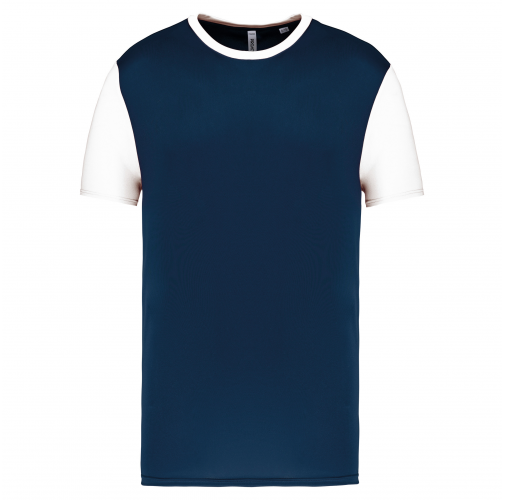 sporty navy / white Camiseta manga corta bicolor niños