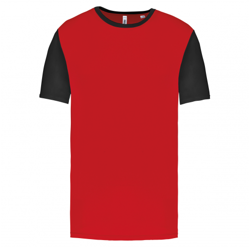 sporty red / black Camiseta manga corta bicolor niños