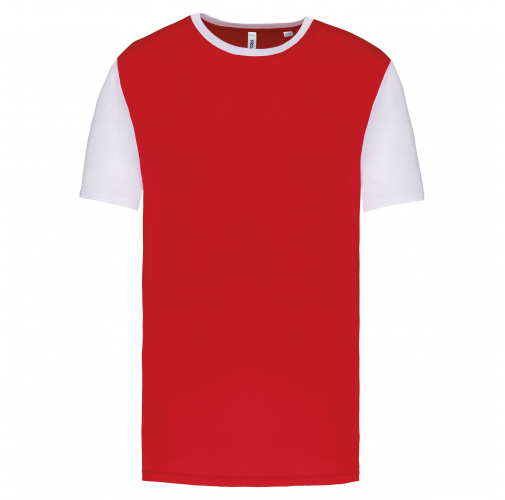 sporty red / white Camiseta manga corta bicolor niños