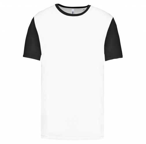 white / black Camiseta manga corta bicolor niños