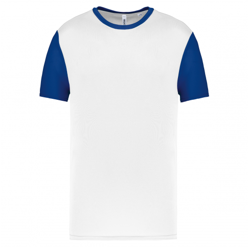 white / dark royal blue Camiseta manga corta bicolor niños