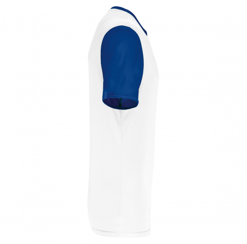 white / dark royal blue Camiseta manga corta bicolor niños
