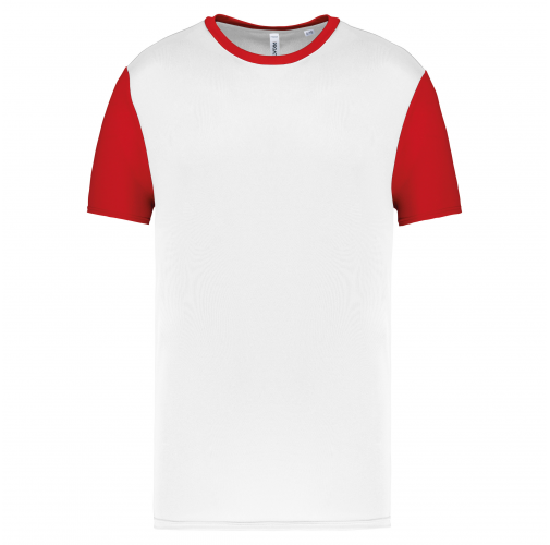 white / sporty red Camiseta manga corta bicolor niños