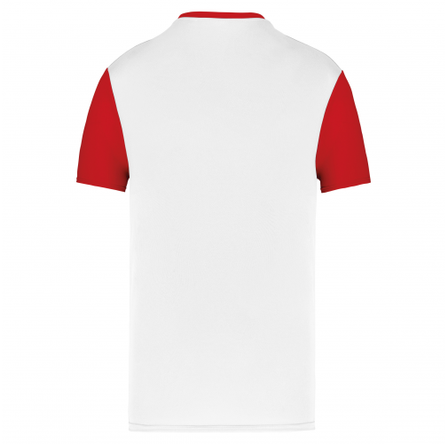 white / sporty red Camiseta manga corta bicolor niños