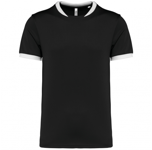 black Camiseta rugby manga corta unisex