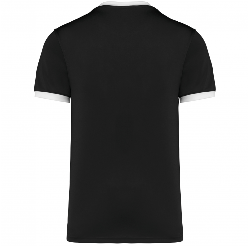 black Camiseta rugby manga corta unisex