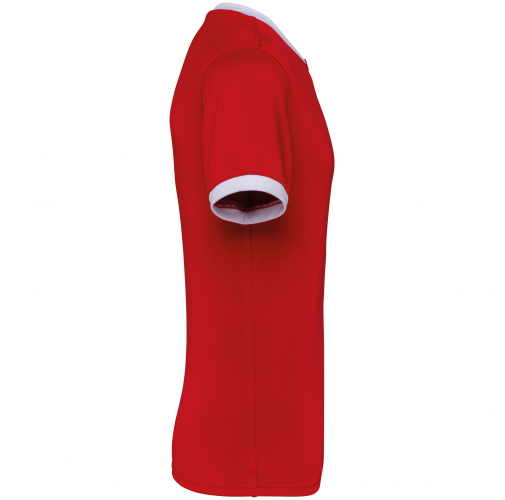 sporty red Camiseta rugby manga corta unisex