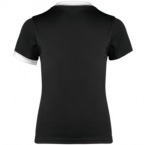 black Camiseta rugby manga corta infantil
