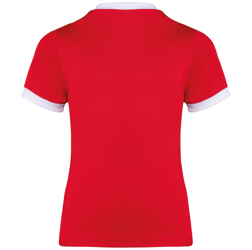 sporty red Camiseta rugby manga corta infantil