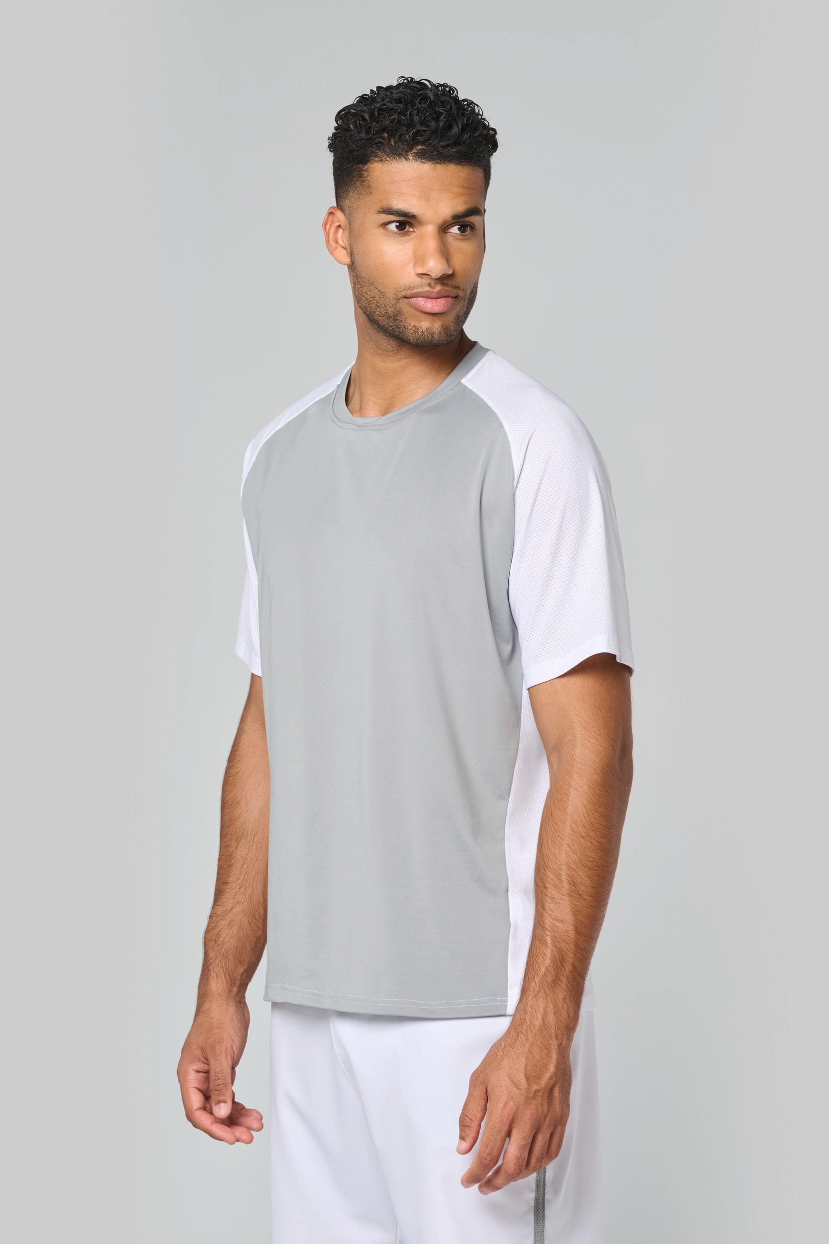 Camiseta pádel bicolor mangas raglán hombre