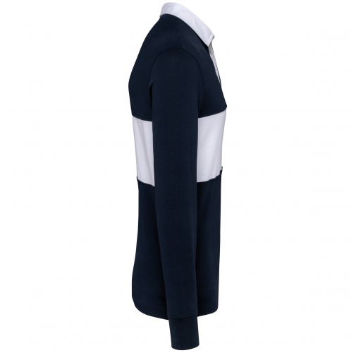 navy / white Polo rugby manga larga