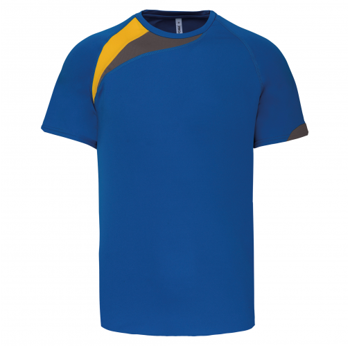 sporty royal blue / sporty yellow / storm grey Camiseta equipaciones manga corta niños