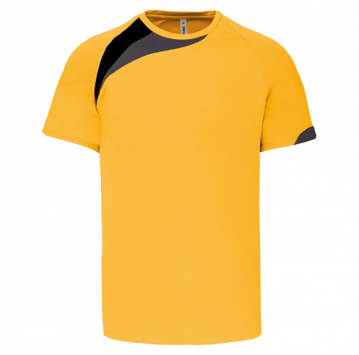 sporty yellow/black/storm grey Camiseta equipaciones manga corta niños