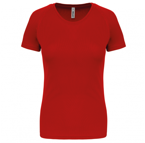 red Camiseta de deporte mujer