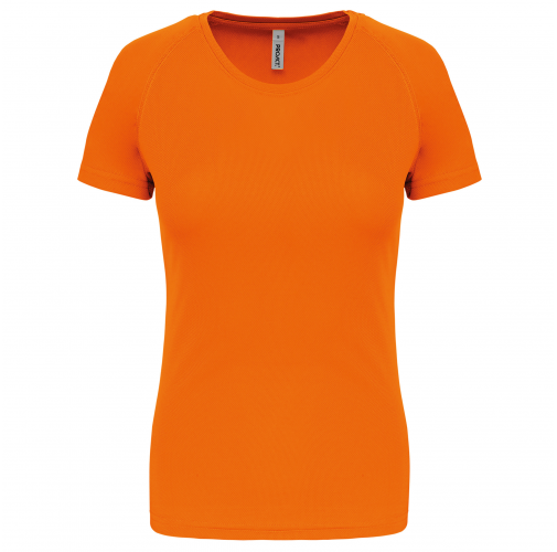 fluorescent orange Camiseta de deporte mujer