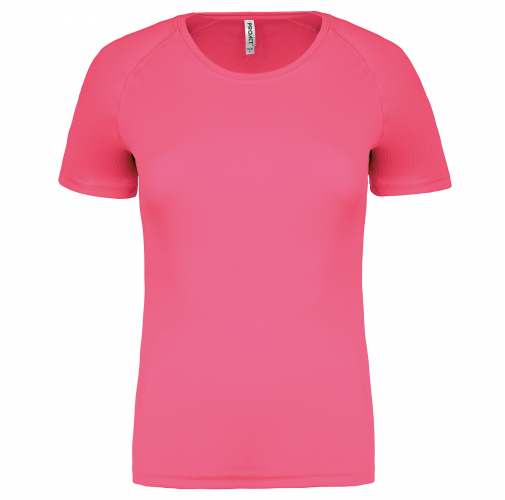 fluorescent pink Camiseta de deporte mujer