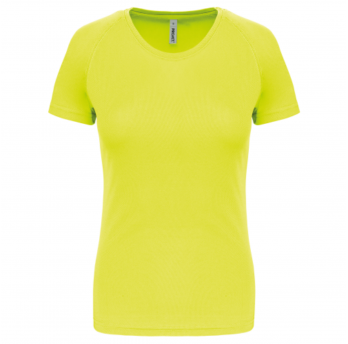 fluorescent yellow Camiseta de deporte mujer