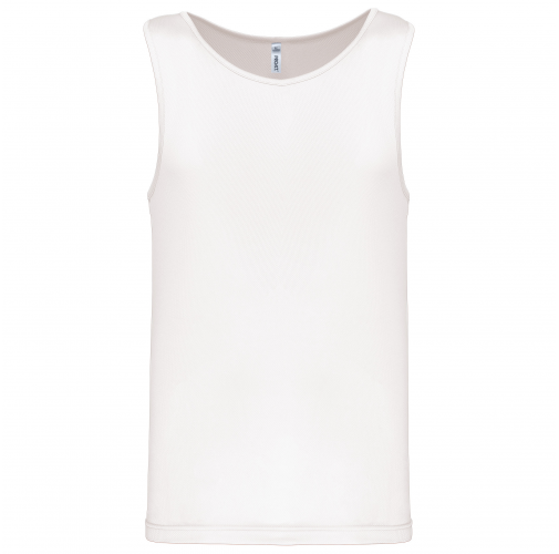 white Camiseta de deporte tirantes hombre