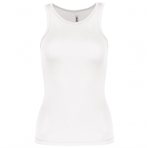 white Camiseta de deporte tirantes mujer