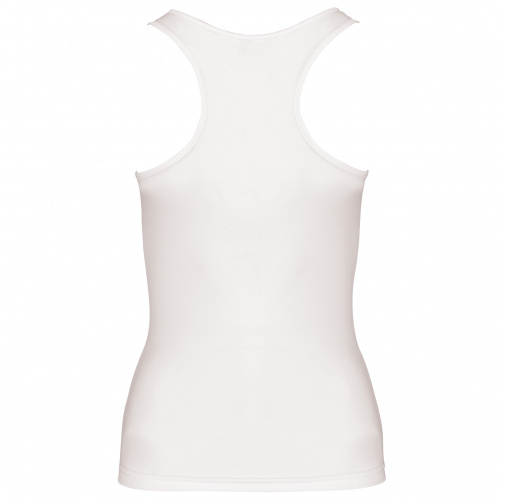 white Camiseta de deporte tirantes mujer