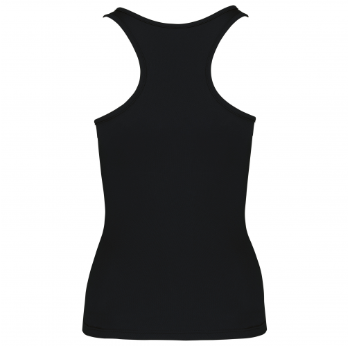 black Camiseta de deporte tirantes mujer