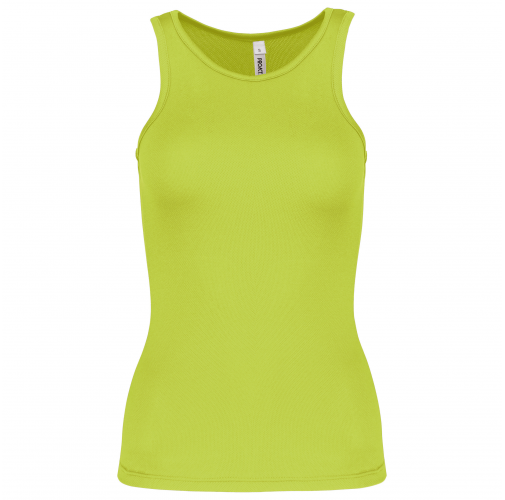 lime Camiseta de deporte tirantes mujer