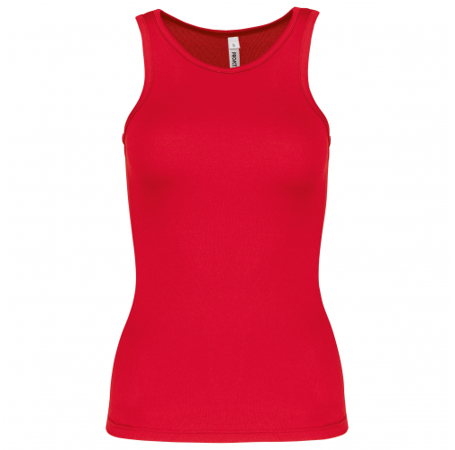 red Camiseta de deporte tirantes mujer