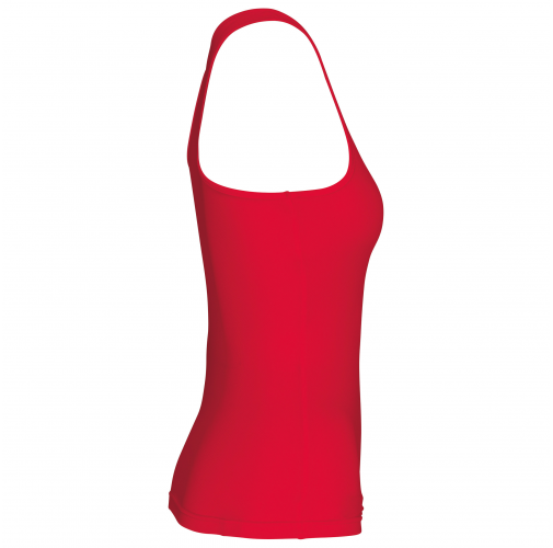 red Camiseta de deporte tirantes mujer