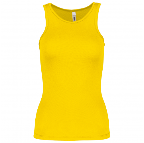 true yellow Camiseta de deporte tirantes mujer