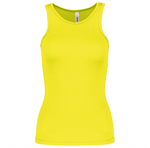fluorescent yellow Camiseta de deporte tirantes mujer