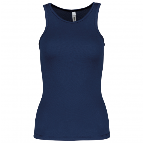 sporty navy Camiseta de deporte tirantes mujer