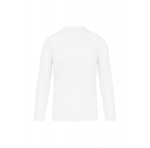 white Camiseta de deporte manga larga hombre