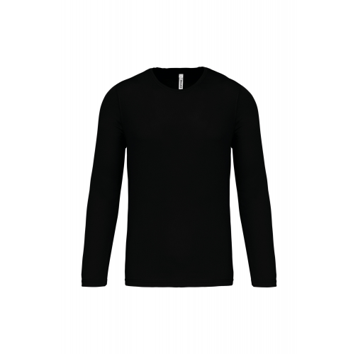 black Camiseta de deporte manga larga hombre