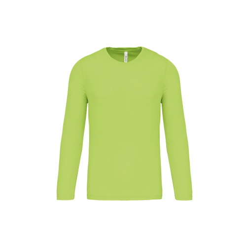 lime Camiseta de deporte manga larga hombre
