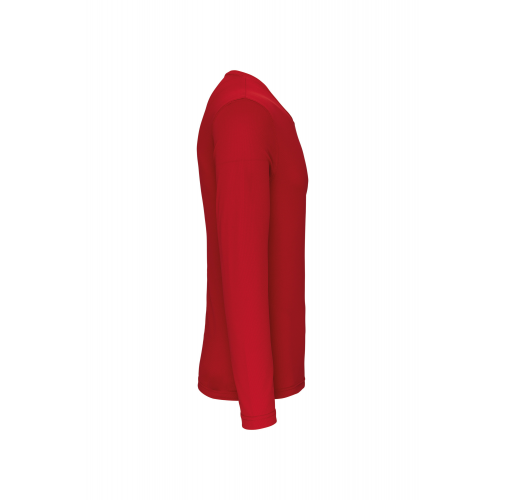 red Camiseta de deporte manga larga hombre