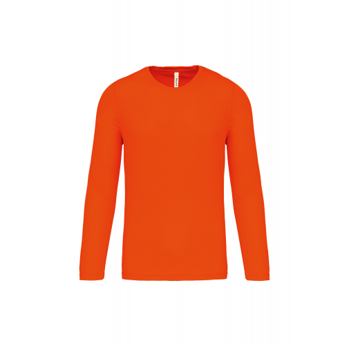 fluorescent orange Camiseta de deporte manga larga hombre