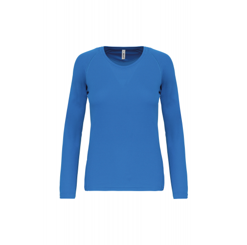 aqua blue Camiseta de deporte manga larga mujer