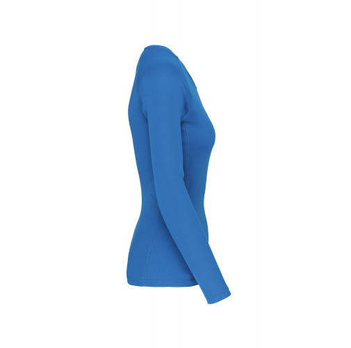 aqua blue Camiseta de deporte manga larga mujer